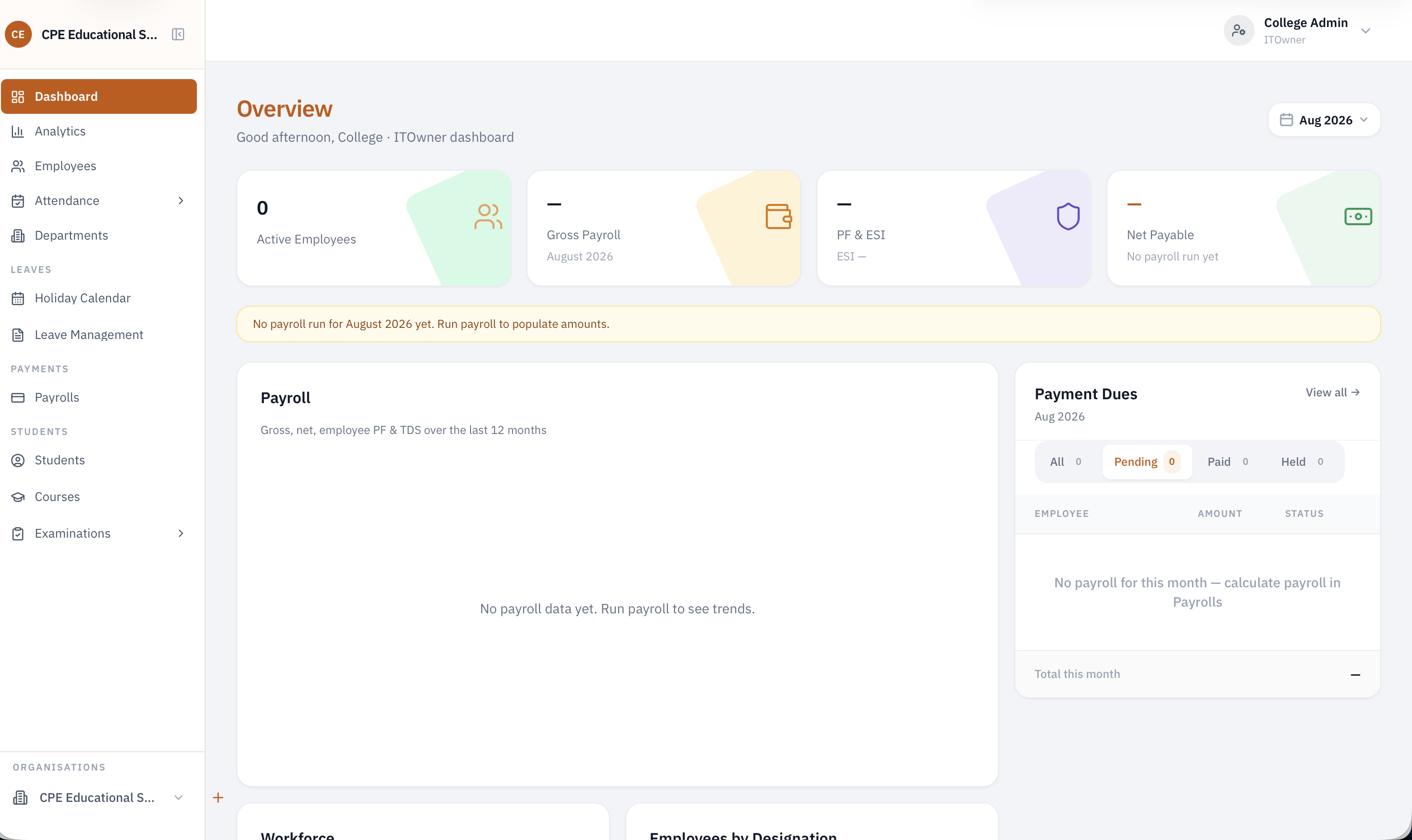 CPE College – College Management & ERP Portal — view 2
